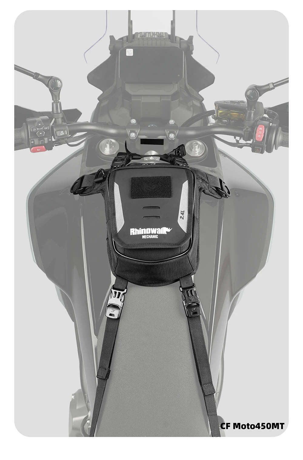 Rhinowalk Motorrad-Hüfttasche mit Drop-Bein, 2,4 l, mehrere Taschen, Motorrad-Tanktasche, nicht magnetische Riemeninstallation – Detail 11