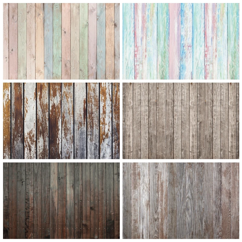 

Country Style Plank Photo Photographic Backdrops for Photography Wooden Board Baby Birthday Party Decor Background Studio Shoot