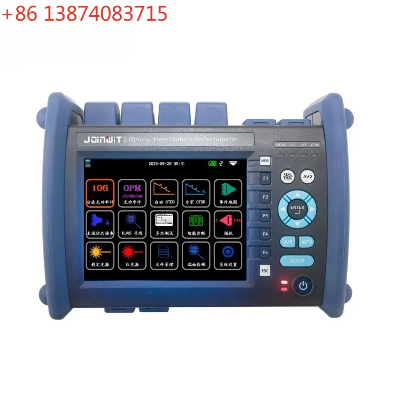 JW3302T 12-IN-1 OTDR 1310/1550 32/30dB Optical Time Domain Reflectometer with 5.6-inch Touch Screen