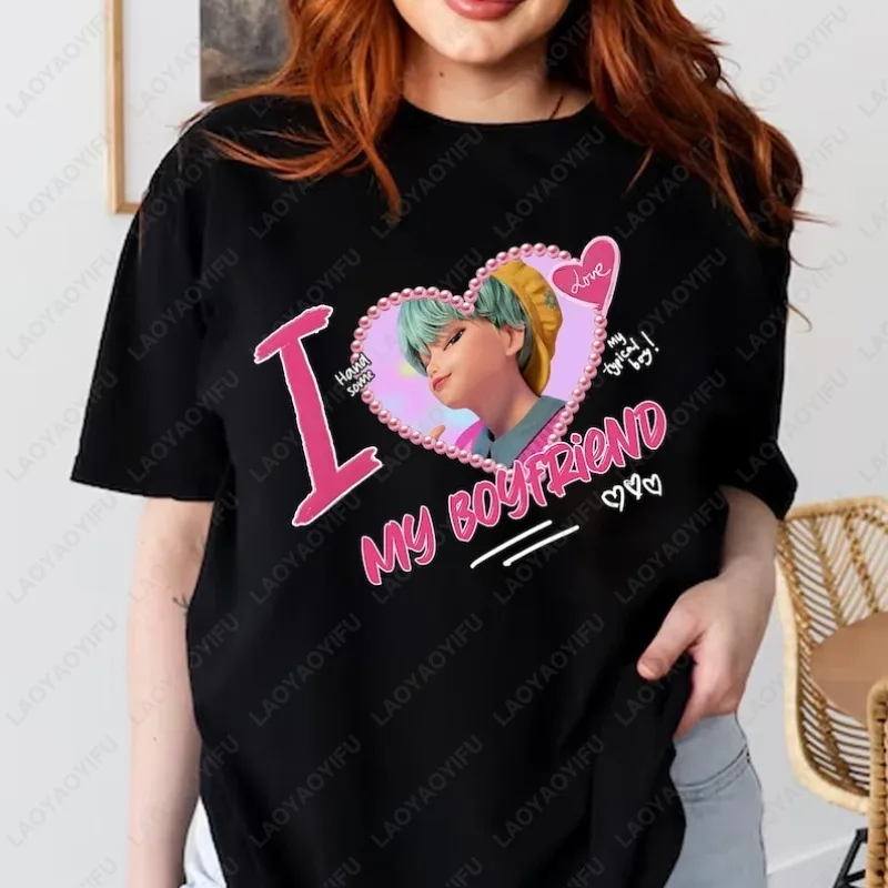 

Fashion Vintage T-Shirt Gothic Idol Aesthetic Retro Anime Style Shirts High Quality Cotton Short-sleeve Woman Streetwear Tees