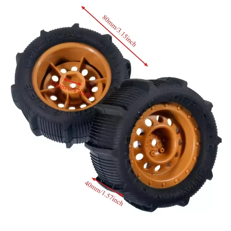 

4PCS Off-Road Snow Desert Paddle Wheel Tires For SCY 16101Pro 16102 16103 16104 16106 SG116 MAX Q130,Fit Wltoys MJX RC