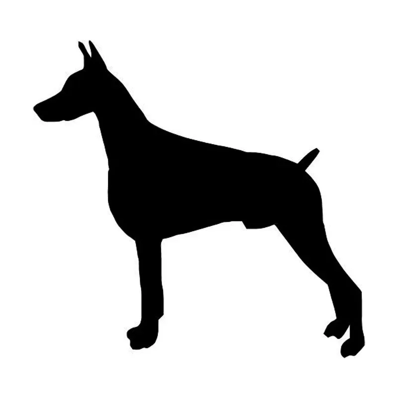 Car Stickers Doberman Dog Personality High-quality PVC Car Decoration Accessories Stickers Waterproof Black/white,10cm*10cm