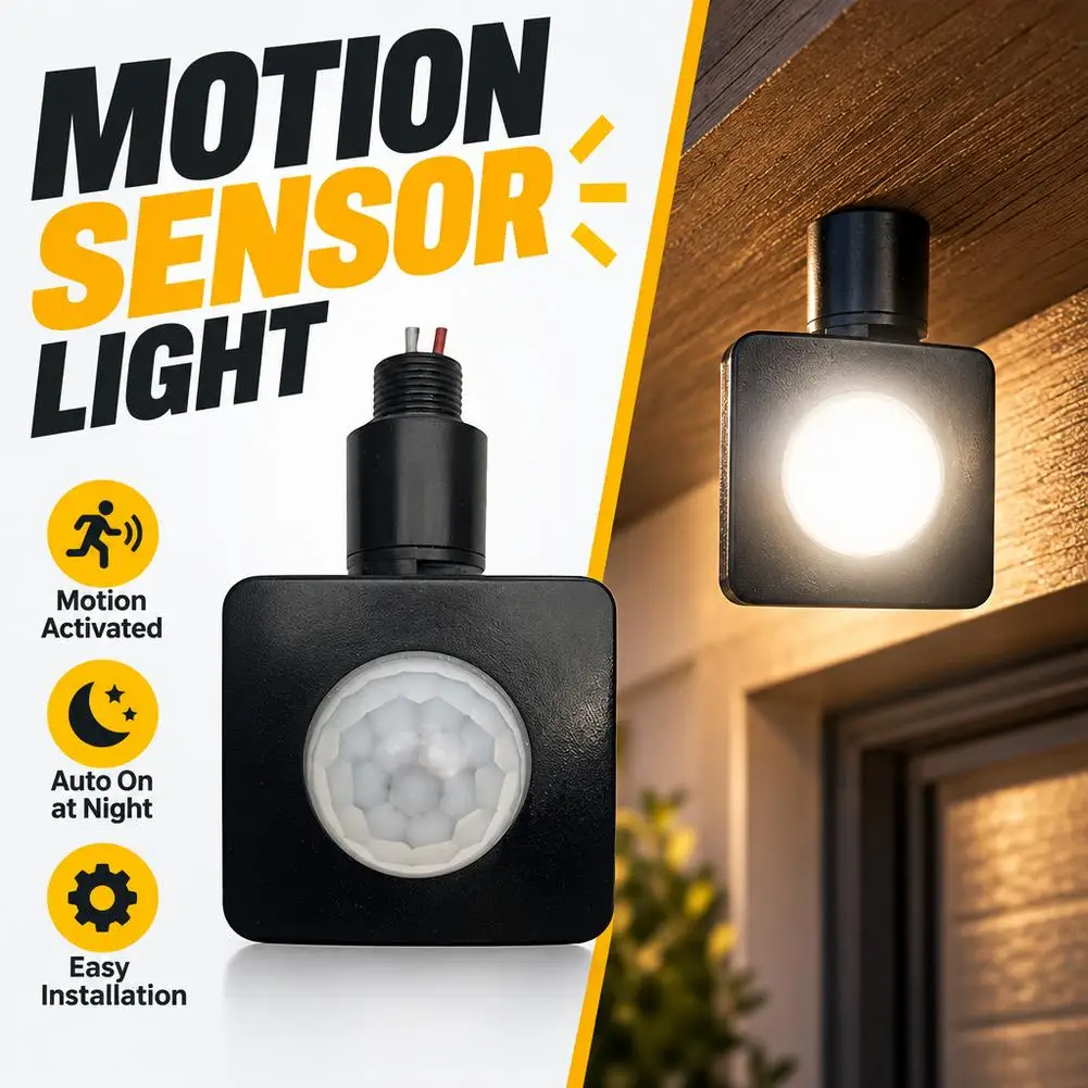 LED PIR Motion Sensor Switch Floodlight Waterproof Outdoor Projector Spotlight For Garden Courtyard Home Wall Lights