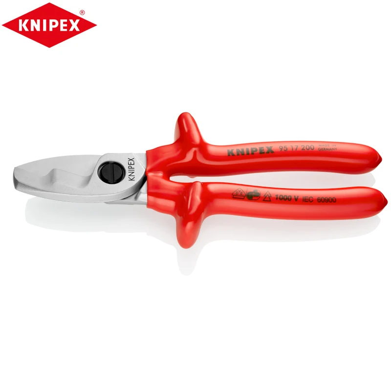 KNIPEK 95 17 200 Cable Shears With Twin Cutting Edge Clean And Smooth Cut Without Crushing And Deformation Convenient And Fast