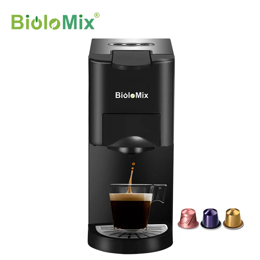 BioloMix 3 In 1 Espresso Coffee Machine 19Bar 1450W Multiple Coffee Makers Fit Nespresso,Dolce Gusto And Coffee Powder