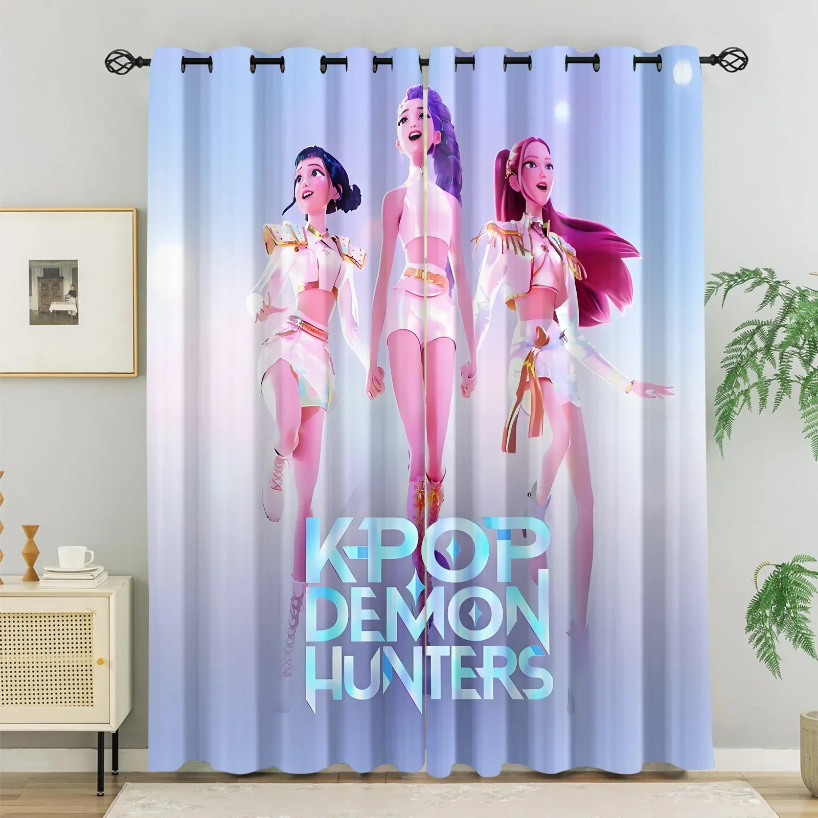 Hasbro Kpop Girl Group Stage Blackout Curtains 85% Light Blocking Noise Reducing Grommet Window Drapes For Girls Kids Bedroom image 3
