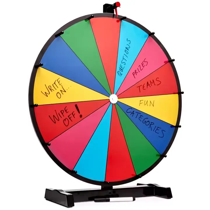 

18-Inch PVC Dry-Erase Lucky Draw Turntable Wheel Custom Logo Roulette Lottery Prize Spinner Russian Roulette Style