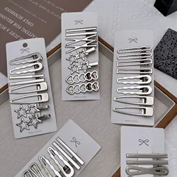 Women Metal Y2K Hair Clips Exquisite Duckbill Clip Girls Hairpins Side Bangs Barrettes Hairclip Girls Fashion Hair Accessories