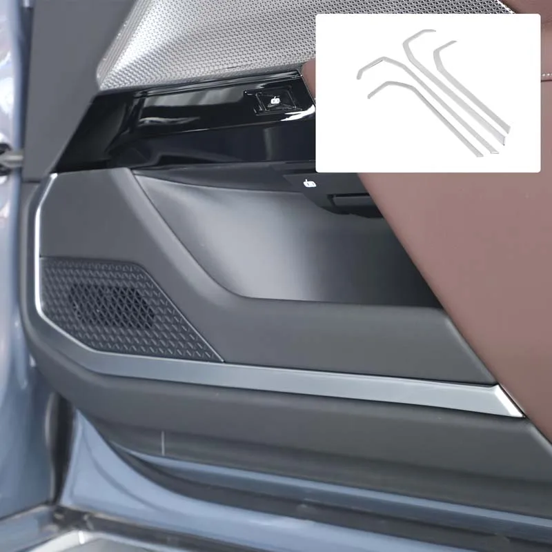 

For BMW 7 Series 2023+ car interior door panel decorative strip ABS chrome/carbon fiber interior door panel decorative strip