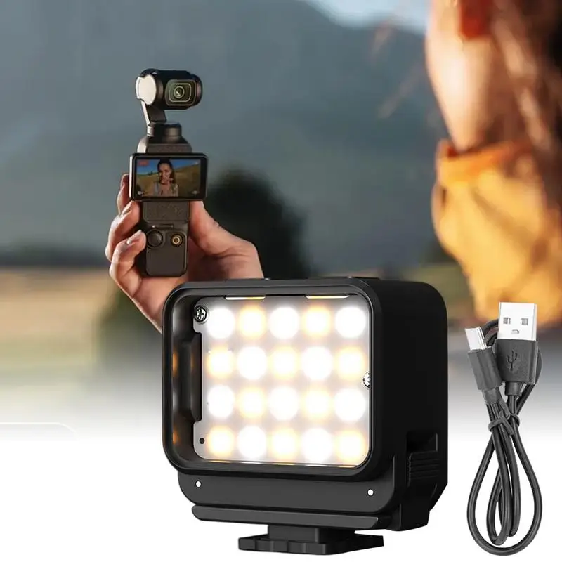 Lighting For Photoshoot Led Action Camera Vlogging Light Portable Lamp With Clip For Recording Streaming Studio Makeup Selfie