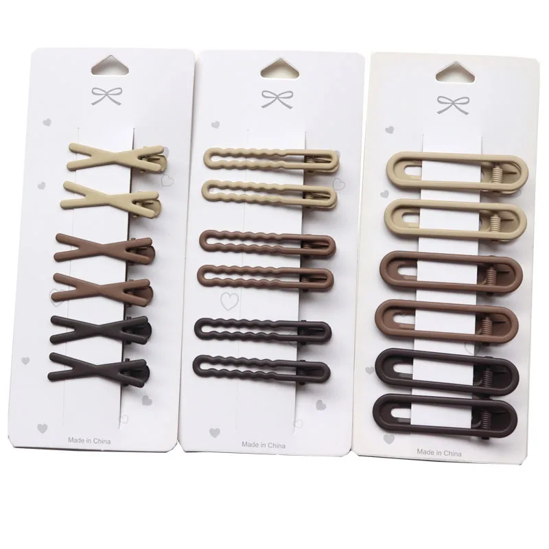 Hair Clip Accessories for Women Pinzas Para El Cabello Pince Cheveux for Girls Pelo Korean Cute Brown Side Femme Pins