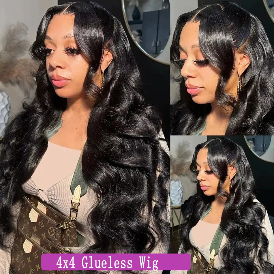 Body Wave Glueless Preplucked 5X5 Human Wigs Ready To Go 4X4 Human Hair Wigs Pre Cut Ready To Wear Closure Brazilian Wig