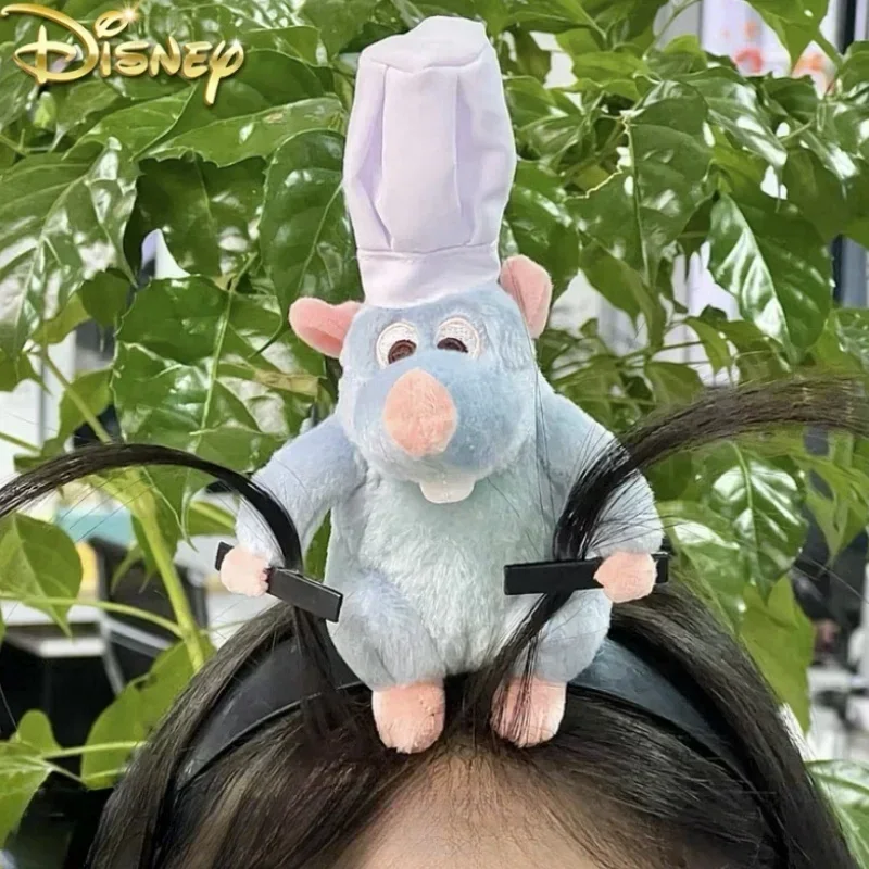 New Disney Ratatouille Hairband Cartoon Plush Doll Headband French Wide-brimmed Hairpin Photo Headdress Creativity Girl Gift