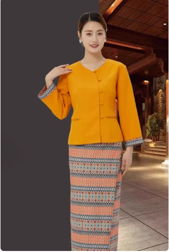 Thai Southeast Asian Front Desk Manager Work Clothes Technician Set