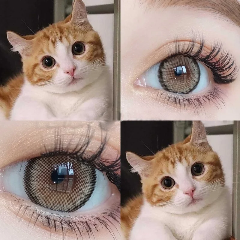 Duoxiu 2 peças 1 par de lentes de contato coloridas para olhos cosméticos lentes azuis de alta qualidade contato verde moda cosméticos contatos oculares