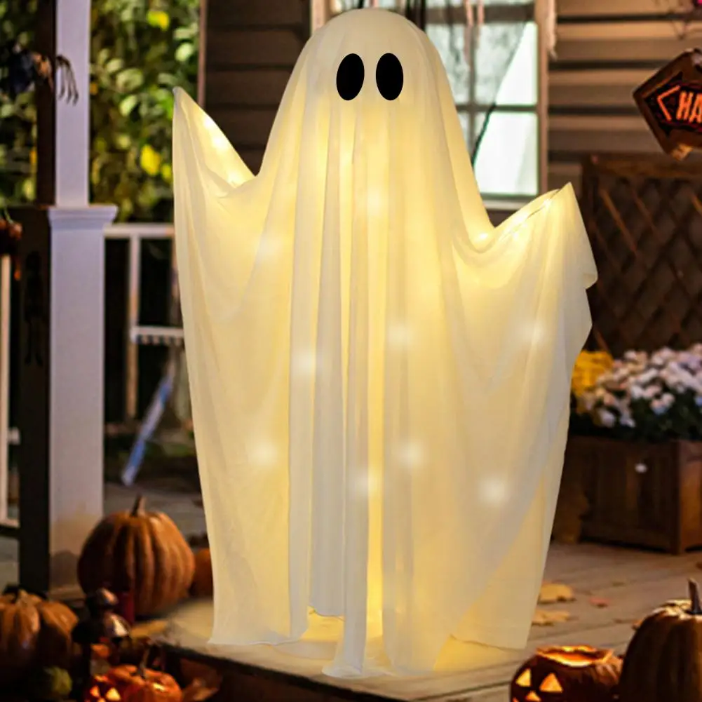 Halloween Party Prop Spooky Halloween Hanging Ghost Decorations with Led Lights for Haunted House Outdoor for Home for Porch