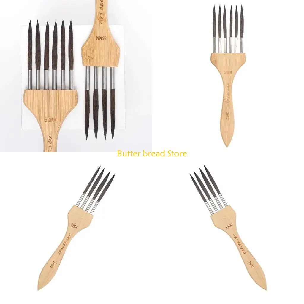 

W89C Nylon Hair Painting Brushes Artists Paint Brushes Multi-Tooth Artist Paint Brushes 4/6 Teeth Paint Brush