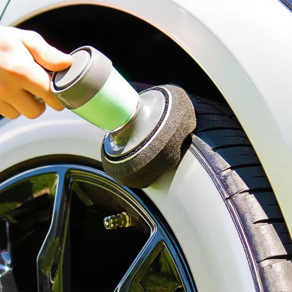 Handheld Portable Tire Shine Applicator Brush High Density For Car With Holder