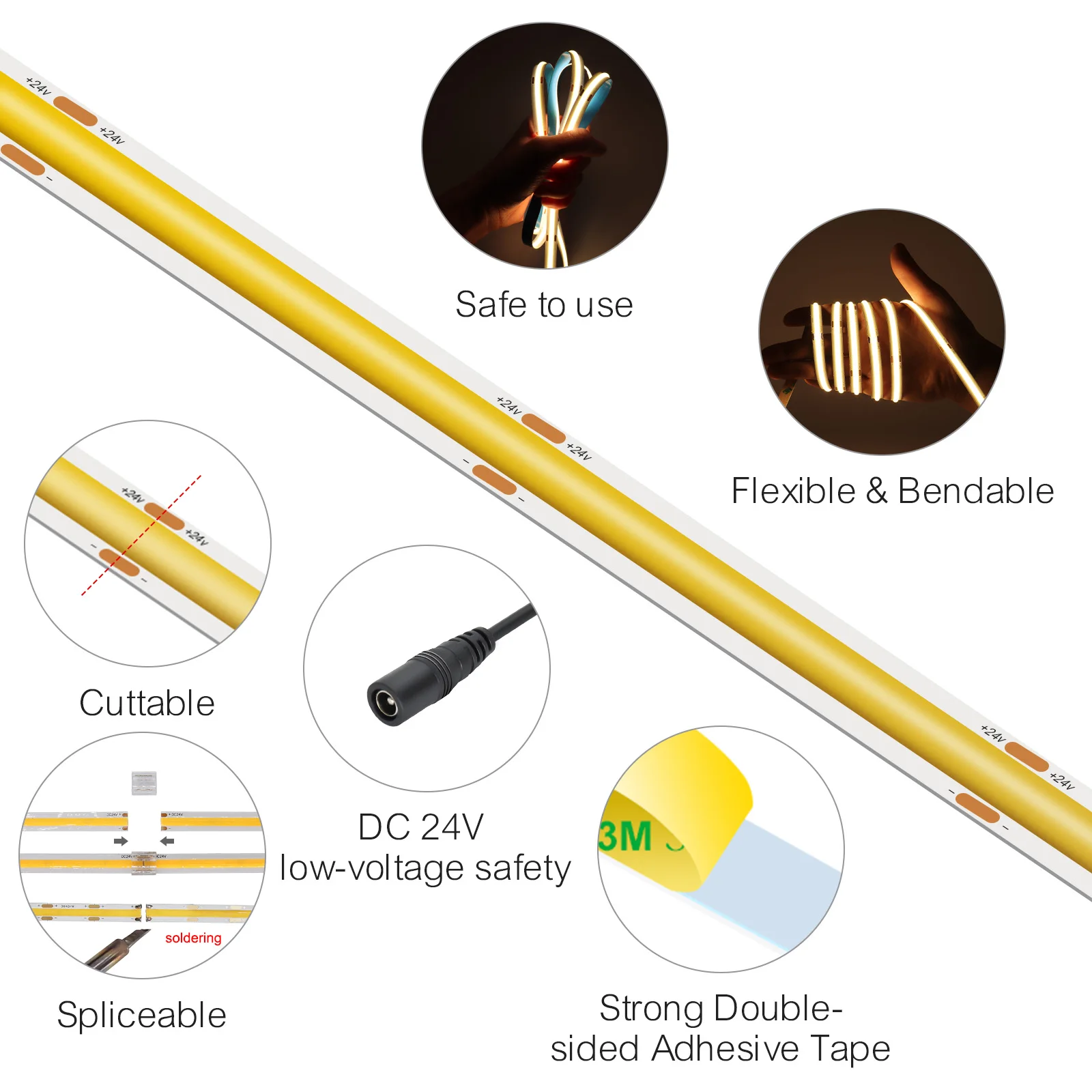 Pasek COB LED z kontroler Bluetooth zdalnym kontrola aplikacji RF czerwony niebieski różowy ciepły biały 5m 10m taśma LED do dekoracja sypialni w