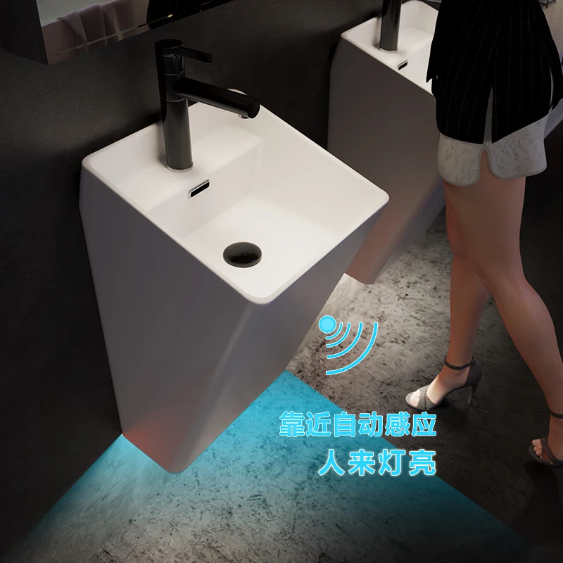 Wall-mounted washbasin Small apartment washbasin Household washbasin Ceramic integrated wall-mounted
