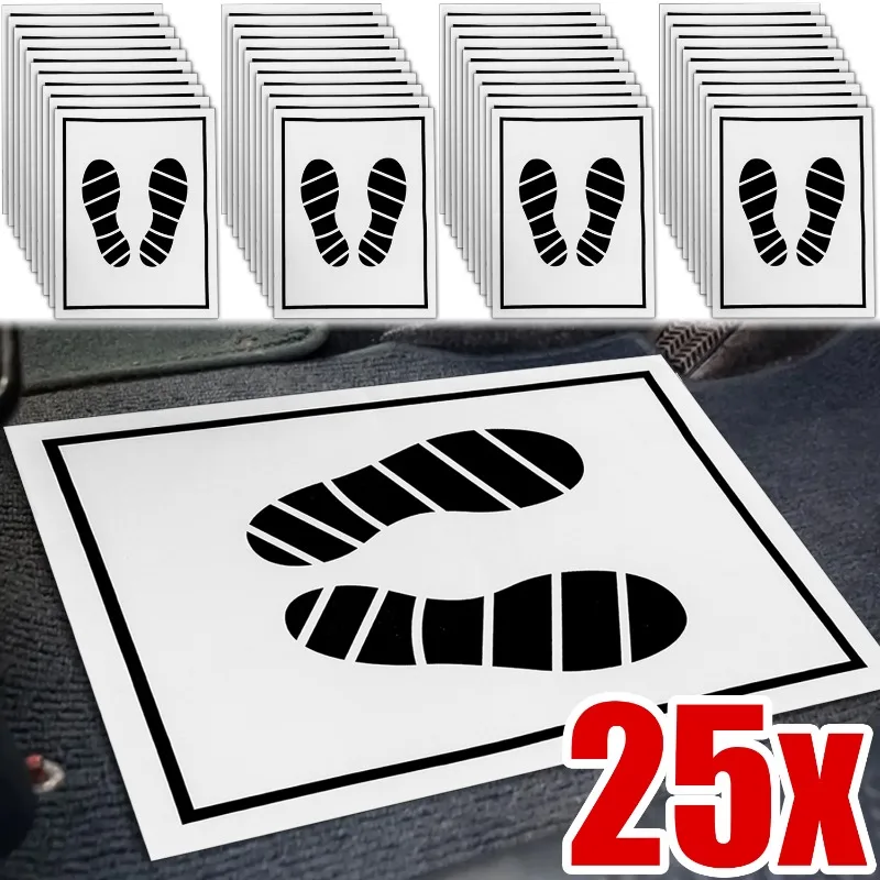 

Disposable Car Foot Mats Paper Portable Waterproof and Non-slip Paper Floor Mats for Car Accessories Protection 25PCS/SET