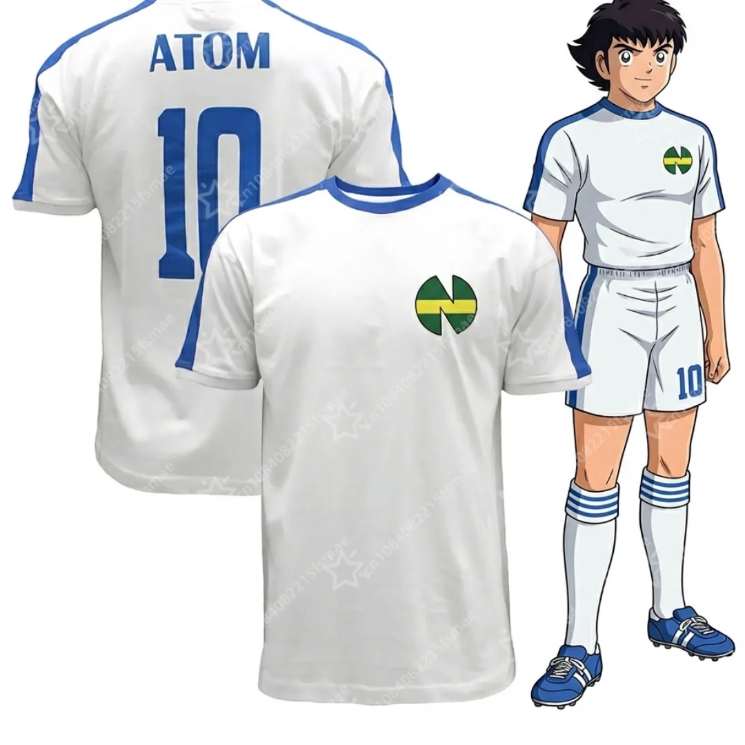 Anime Captain Tsubasa Nankatsu Soccer Kit Uniform Men Women Tee Adults Children Boy Gril Top Kids Parent Child Quick dry Tshirt