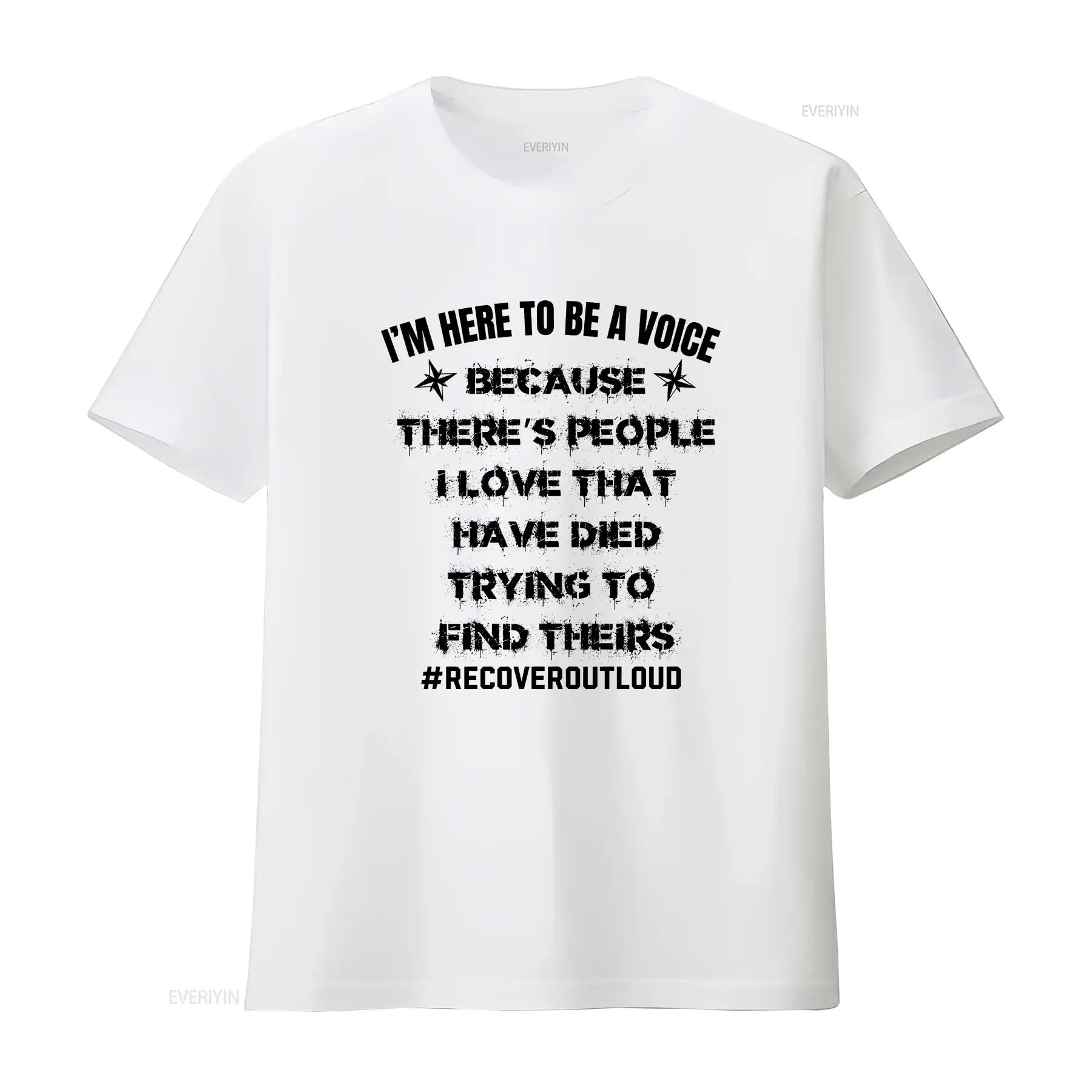 Softstyle I'm Here To Be A Voice T Shirt Recovery 12 step NA AA gift vintage Washed fashion Soft Slightly graphic