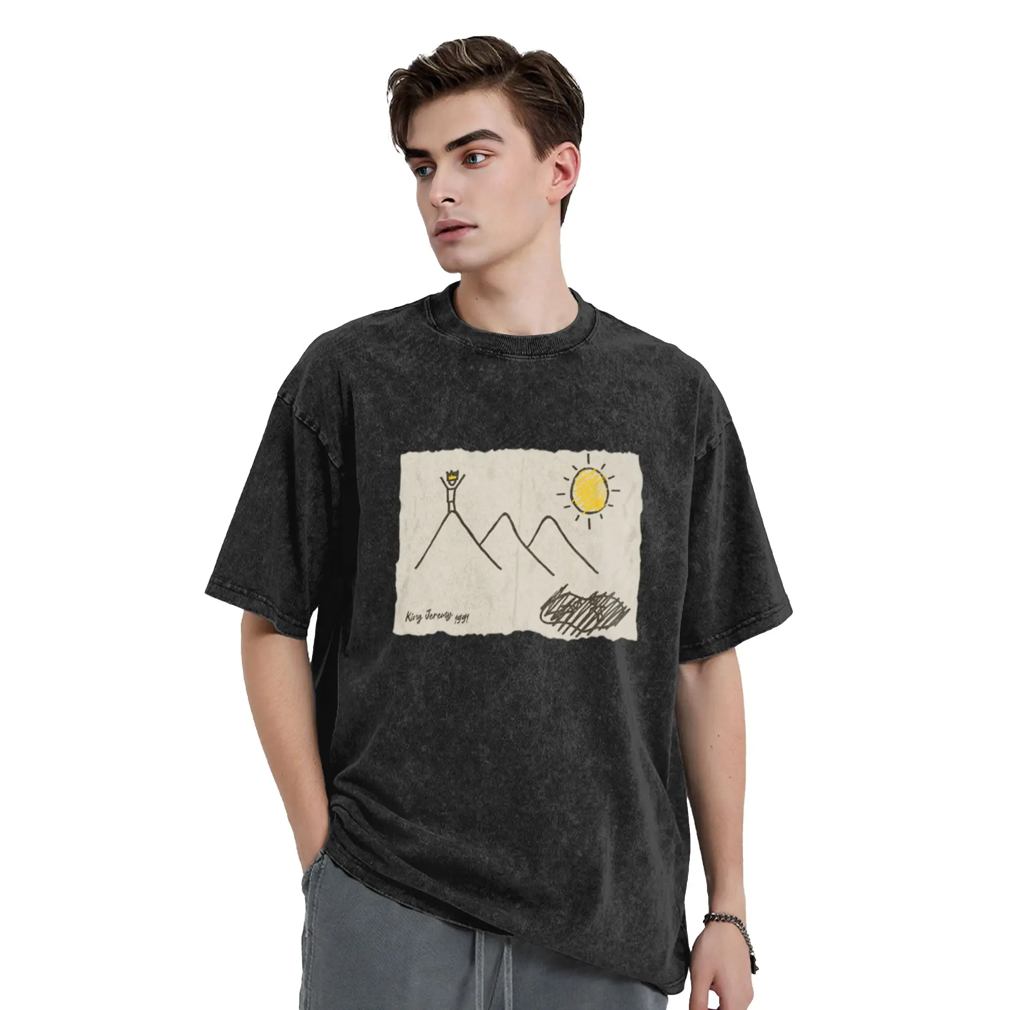 Jeremy Pearl 90s Rock Unique Stylish A Washed T Shirt Men's Women's Oversized Cotton Tees Tops