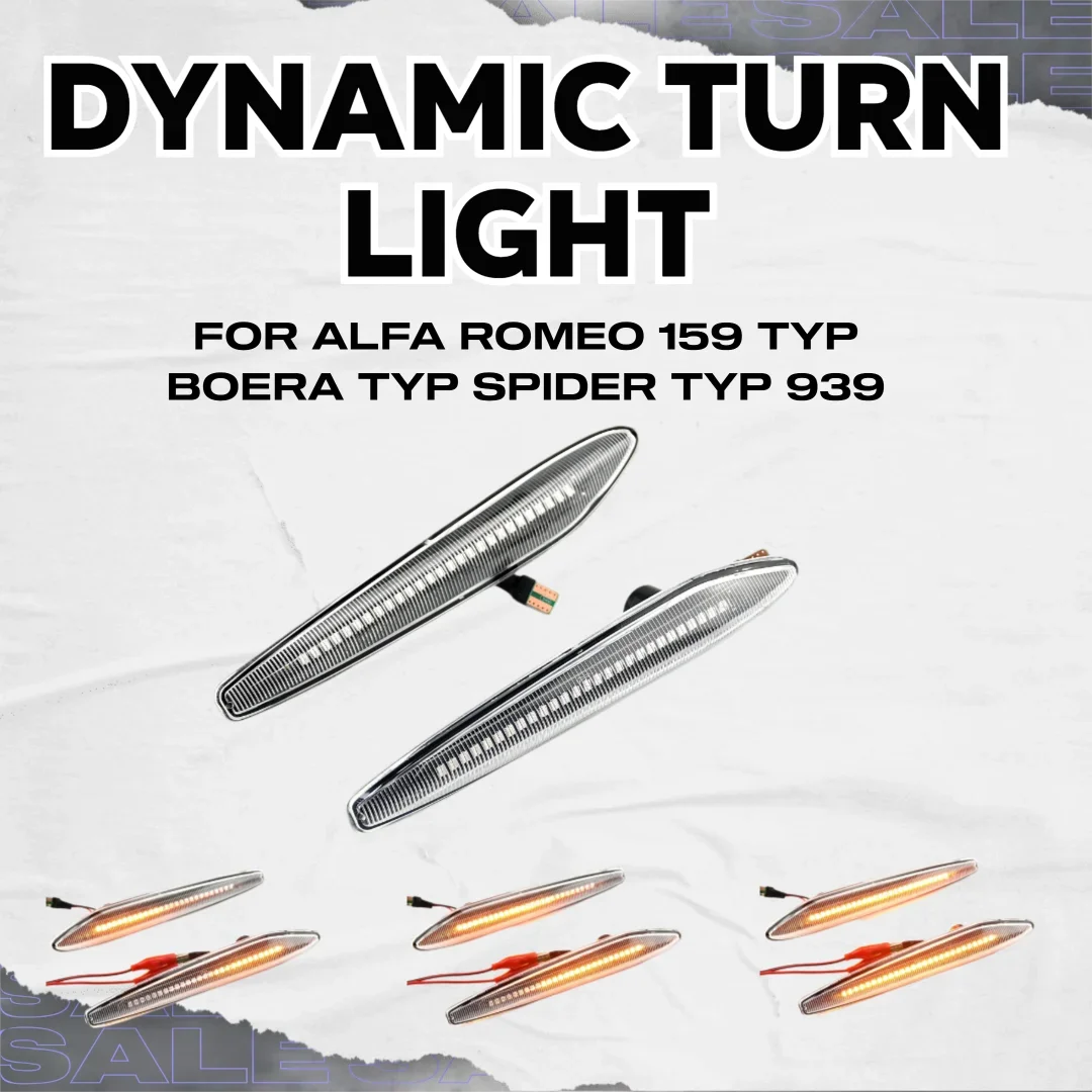 60691105 60691106 2Pcs LED Dynamic Side Marker Lights Arrow Turn Signal Blinker Lamps for Alfa Romeo Brera Type 939 2005-2012