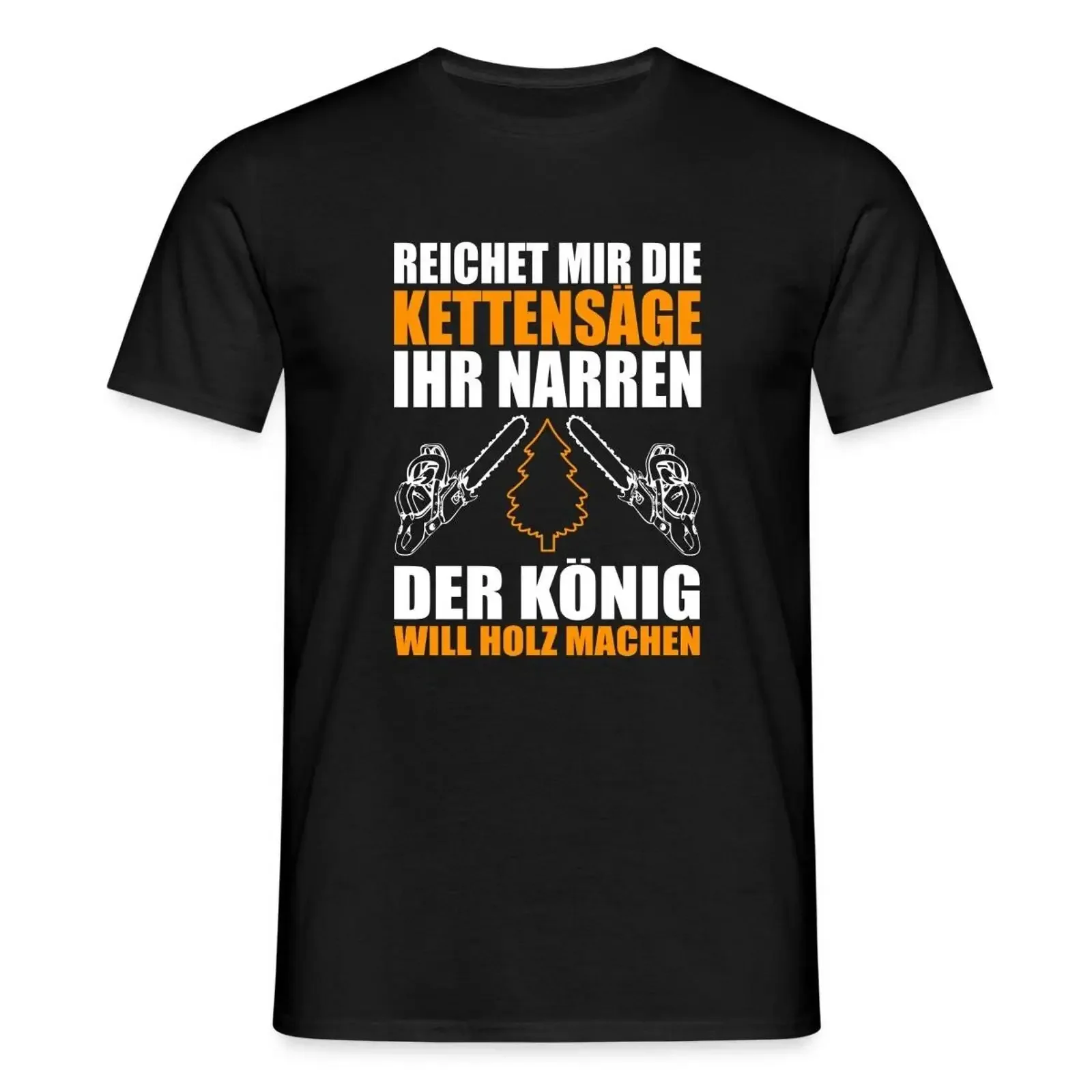 Der König wird Holz machen, lustige Geschenkidee, Holzfäller-Männer-T-Shirt, Vintage-Waschung, vielseitig, atmungsaktiv, modisch, stilvoll