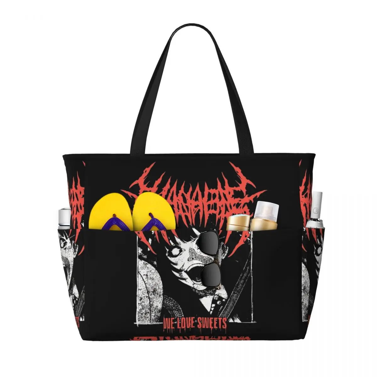 

Hanabie Love Sweets 1, пляжная большая сумка, спортивная сумка для занятий йогой, большая большая сумка, женская дорожная сумка, сумка для фитнеса