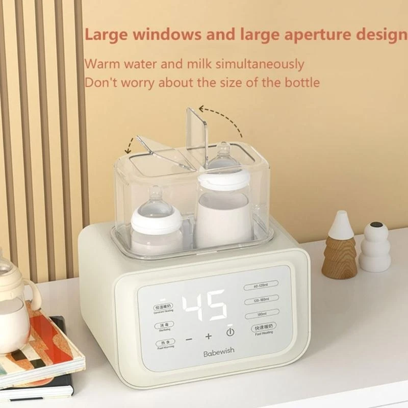 J15U Tiết kiệm không gian Bình đôi Chức năng hâm nóng thức ăn cho bé Máy hâm sữa cho bé dành cho cha mẹ và người chăm sóc bận
