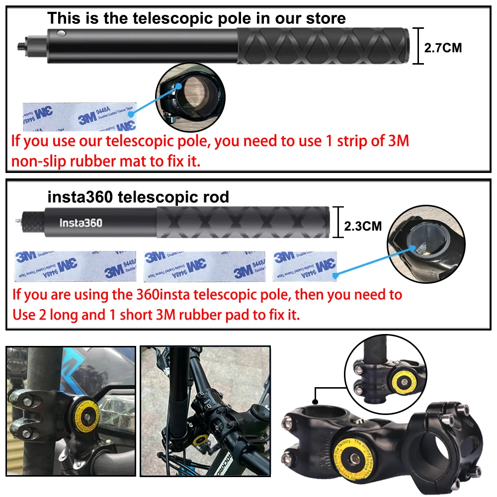 حامل غير مرئي بانورامي للدراجات النارية لحامل GoPro Max its 11 10 9 Insta360 One X2 DJI Moto ملحقات كاميرا الحركة