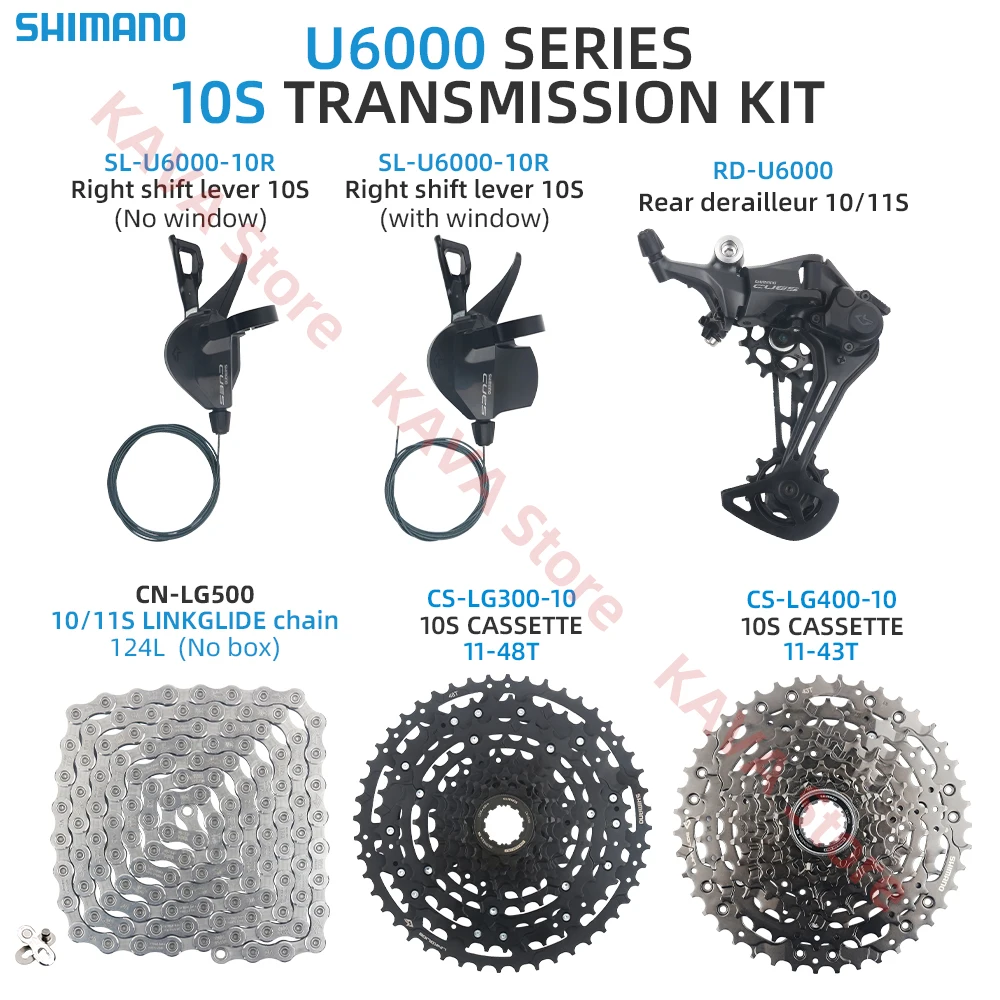 

Shimano Cues U6000 10 Speed Groupset MTB 10S Shifter Derailleur Mountain Bike 10V Chain LG500 LG300 LG400 Cassette 43T 48T New