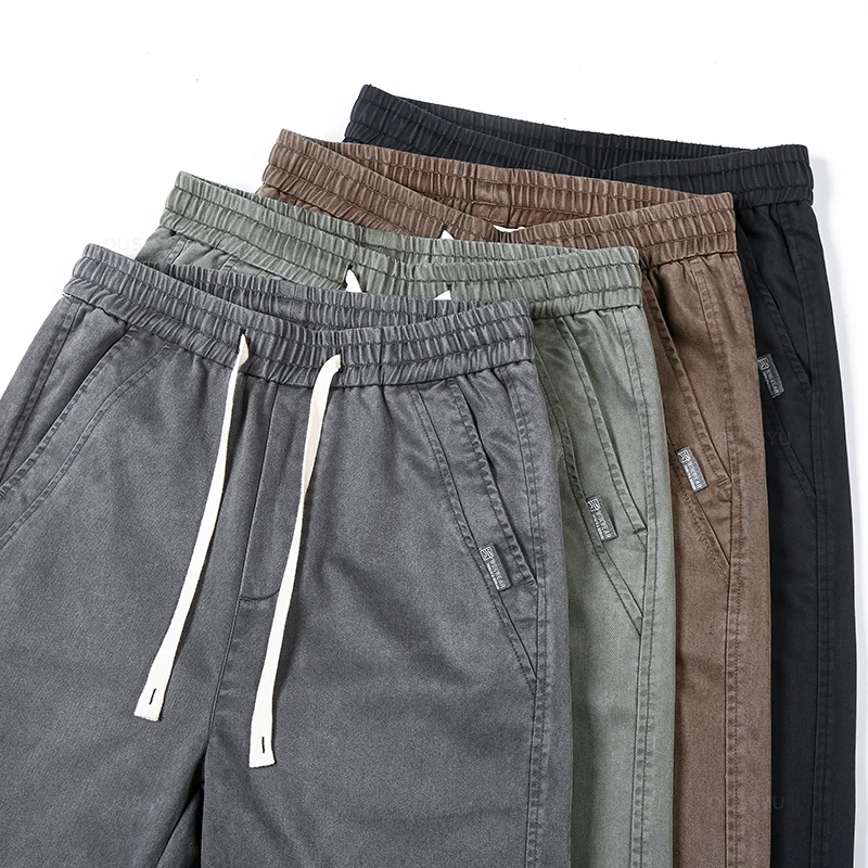 High Quality Lyocell Fabric Jeans Men Autumn Winter Thick Elastic Waist Casual Denim Pants Baggy Trousers Male Oversized M-5XL view 5