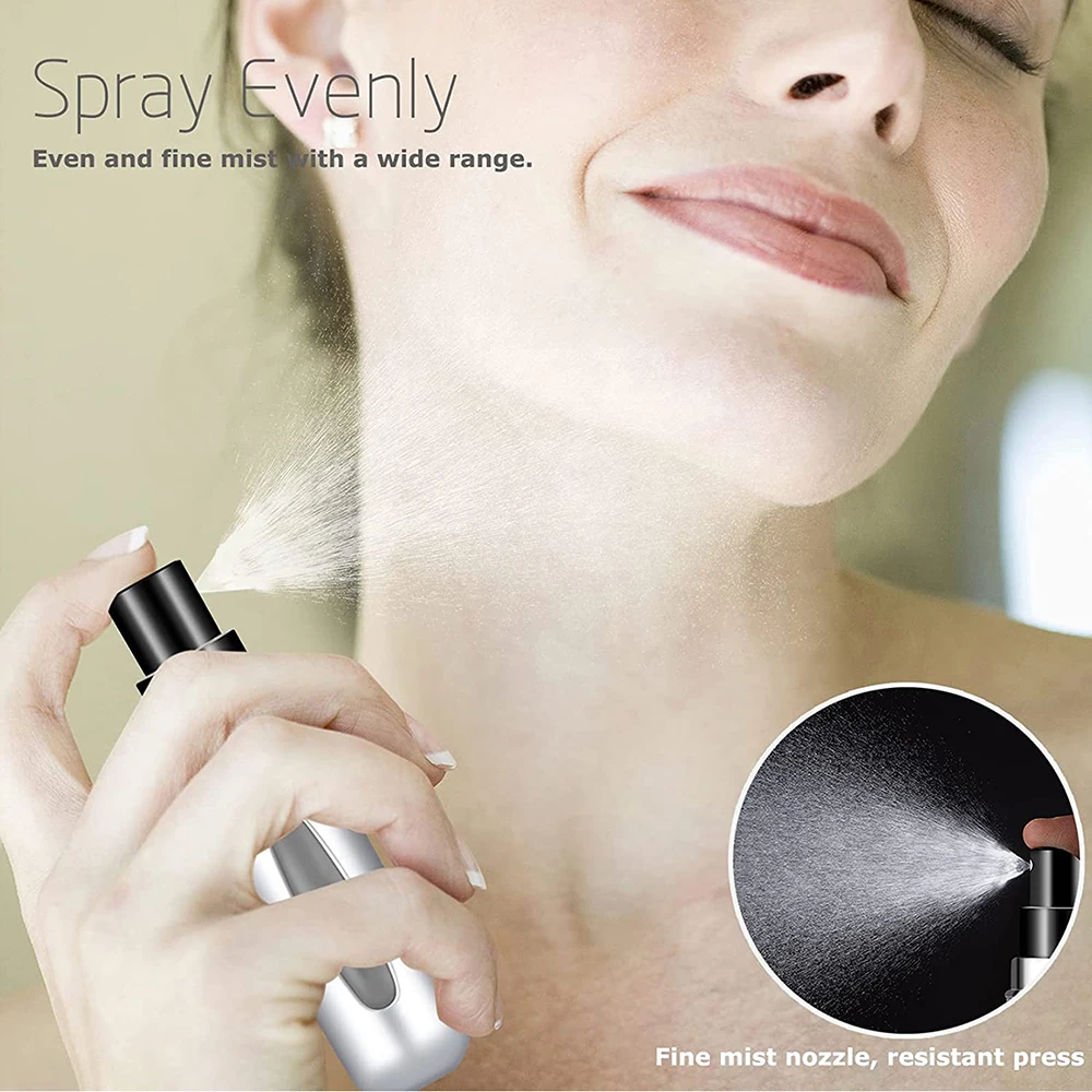 3/5/10/20/30 stücke 5 ml Parfüm Zerstäuber Tragbare Flüssigkeit Behälter Für Kosmetik Reisen Mini aluminium Spray Nachfüllbare Flasche – Detail 3