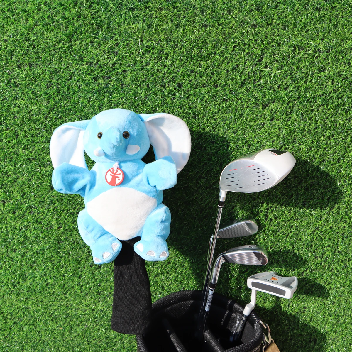 Elephant Plush Golf Headcover for Driver Fairway Golf Head Cover Protector Cover for Men and Women Golf Mascot Novelty Gifts