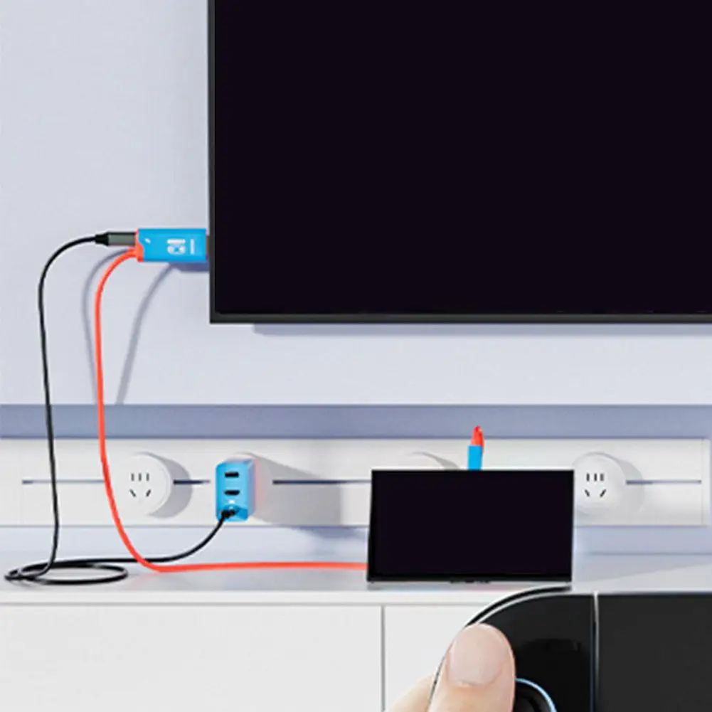 

Для Nintendo 2 Кабель типа C к HDMI с кабелем 5 В Проекционная док-станция 4K HD TV USB-адаптер Портативный зарядный экран I2E6