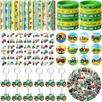 110 ks traktorových dárků na párty pro děti - Farmářské dekorace a potřeby na narozeninovou párty s náramky, tetováními, samolepkami a klíčenkami 8 nejlepší prodej narozeninové dekorace s traktorem - №5