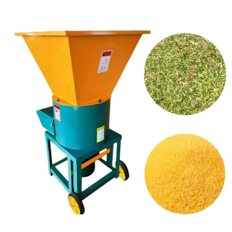 Field Straw Chopper Vibrating Hammer Crusher Animal Feed Forage Cutter Grass Press