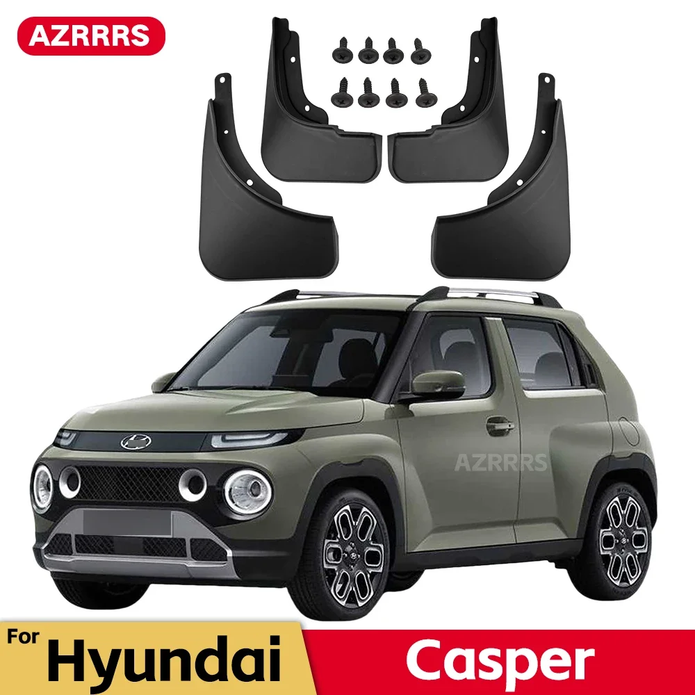 

MudFlaps For Hyundai Casper 2021 2022 2023 2024 Mudguards Mud Flaps Splash Guards Front Rear Wheels Fender Car Accessories 4Pcs