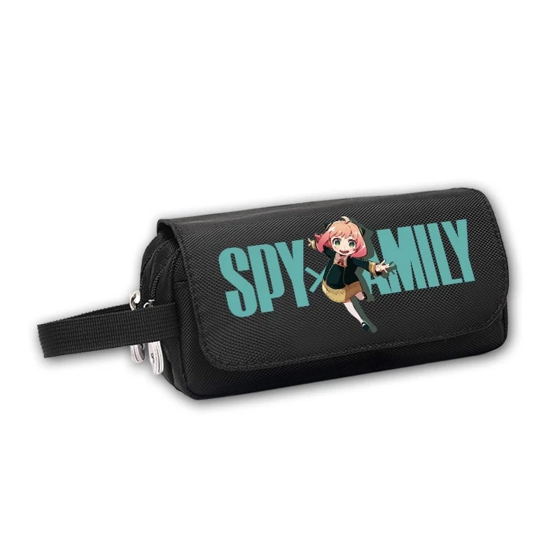 Estuche de lápices de Anime SPY X FAMILY Anya Yor Forger para estudiantes, bolsa de bolígrafos con cremallera, caja de papelería escolar, regalos de almacenamiento