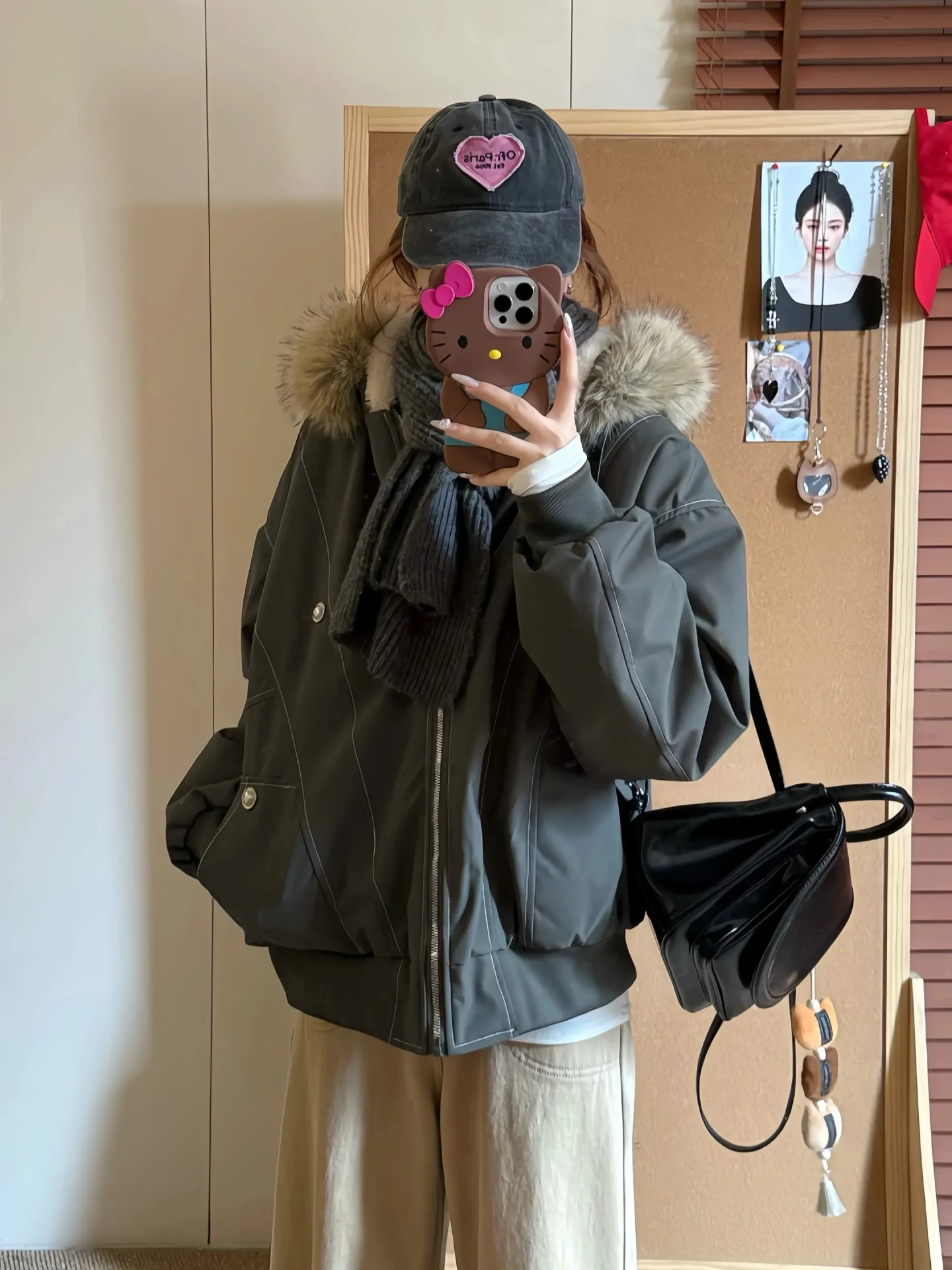 

Мужская зимняя куртка с подкладкой из овечьей шерсти, утепленная, в американском рабочем стиле, хлопковое пальто с узором «Горный орел», молодежная модная модель с длинными рукавами