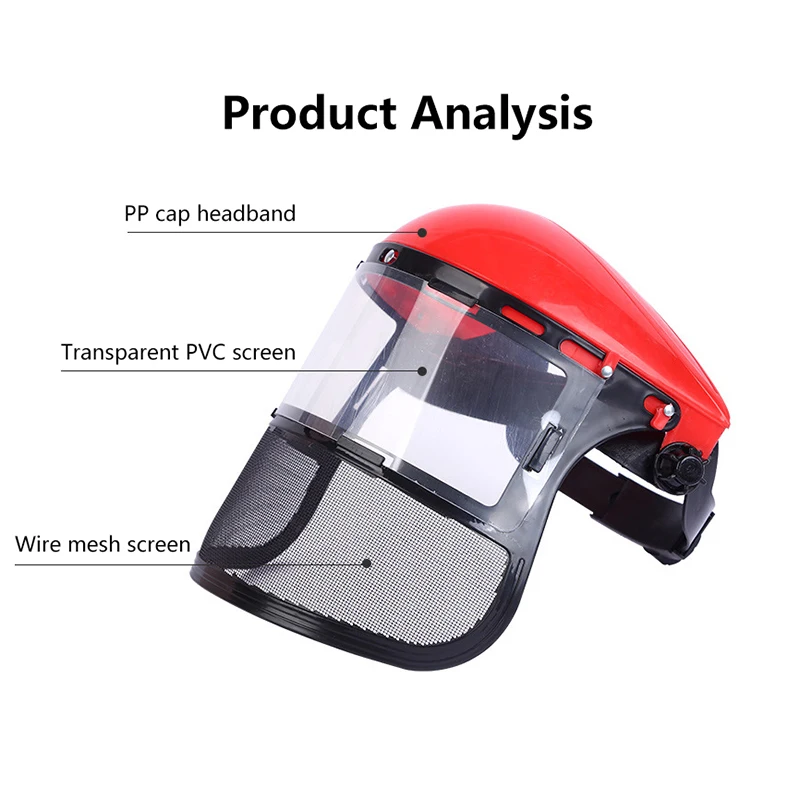 

New 1PC Garden Grass Trimmer Safety Helmet Hat With Full Face Mesh Protective Mask For Logging Brush Cutter Forestry Protection
