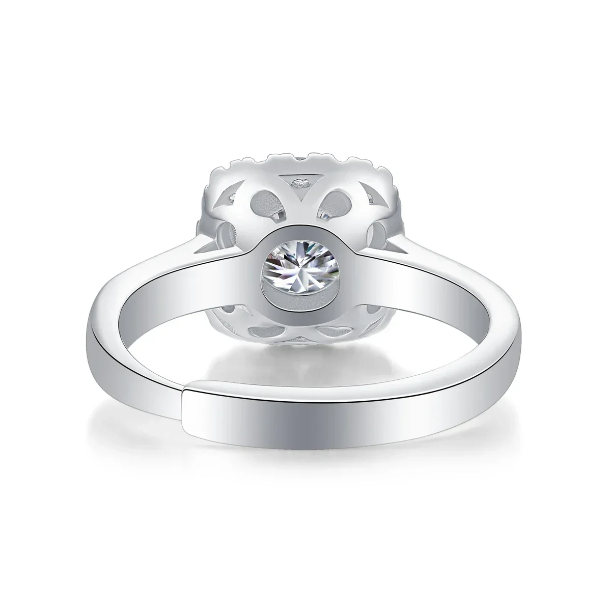 Nieuwe Stijl 1 Karaat Moissanite Verlovingsringen Luxe Sterling Zilveren 925 Vrouwen Ring Groothandel