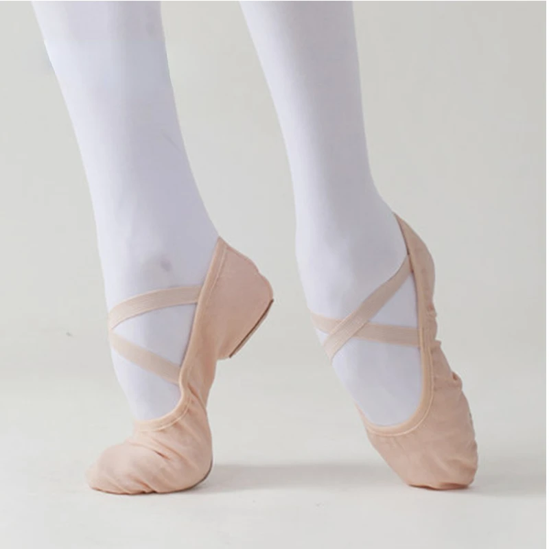 Chaussures De Danse en tissu extensible rose, Zapatos, Chaussures De Ballet De Yoga pour adultes et filles, Chaussures d'entraînement