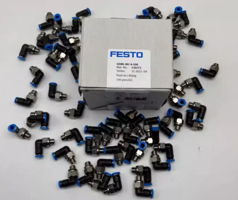 10PCS New original FESTO L type quick insert thread connector QSML-M7-4 186352 QSML-M7-6 186353