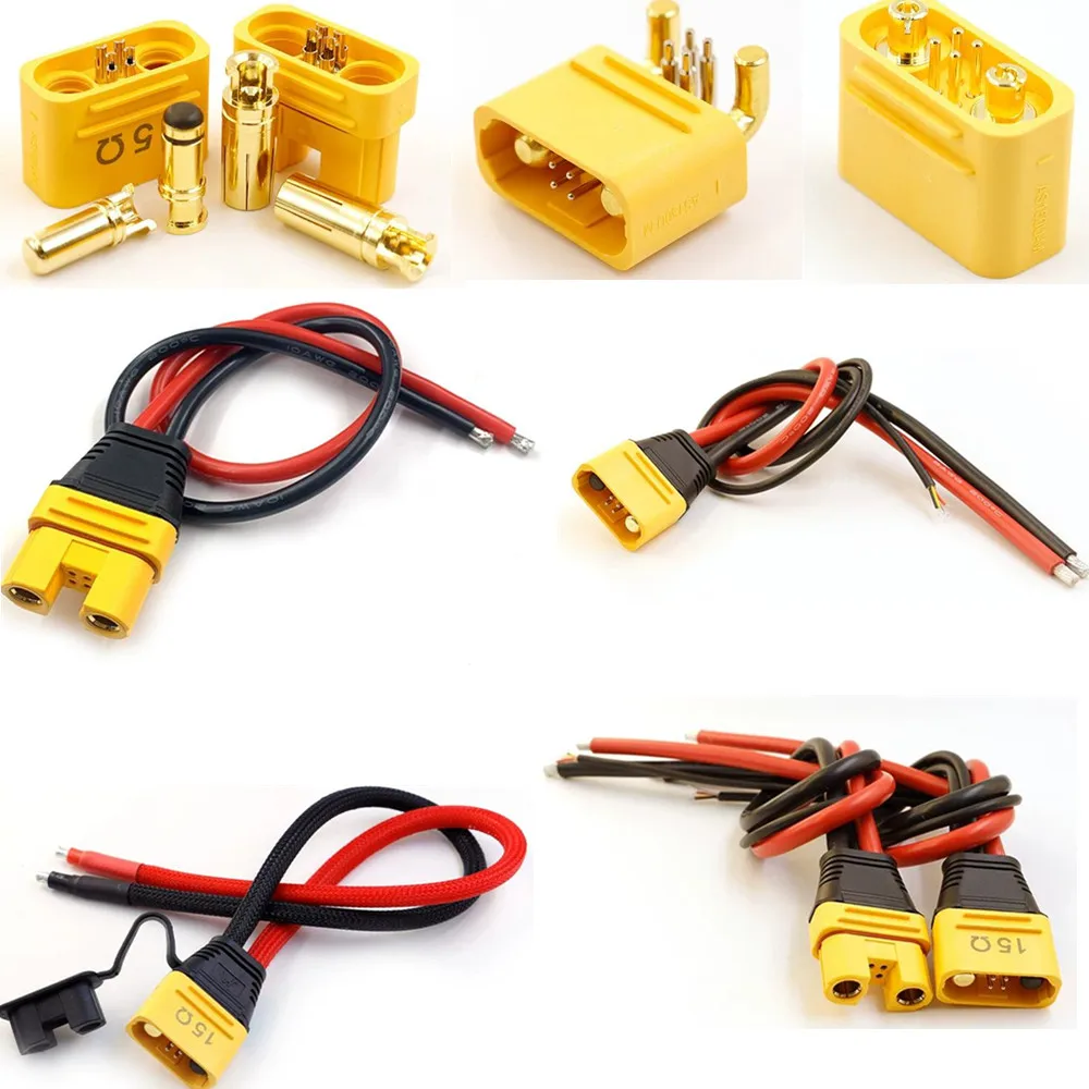 AMASS AS150U Anti-Spark Battery Connector Plug Optional With Wire For RC airplane/Car/Boat Lipo Battery Model Parts
