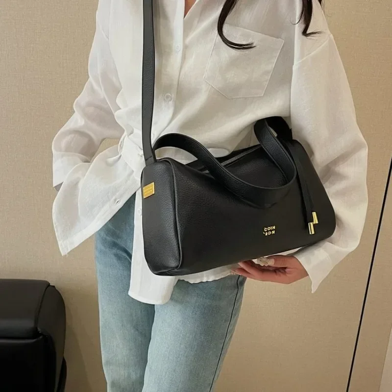 

2025 New Retro Workhorse Satchel Women, Structured Carryall Tote - Vintage Silhouette W/Eggshell Finish Hands-Free Commuter Chic