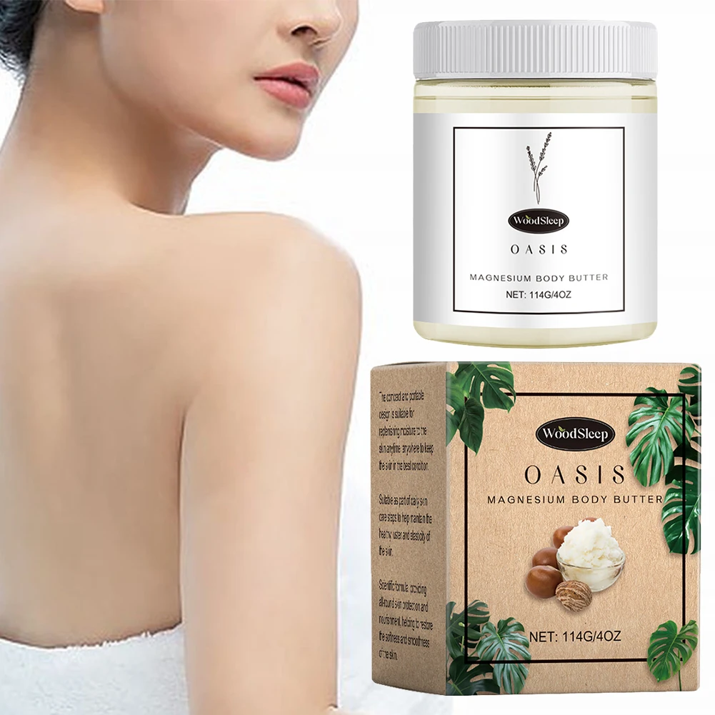 114 جرام كريم مغنيسيوم لزبدة الجسم كريم مغنيسيوم يحافظ على البشرة كريم ترطيب ناعمًا وناعمًا لجميع أنواع البشرة